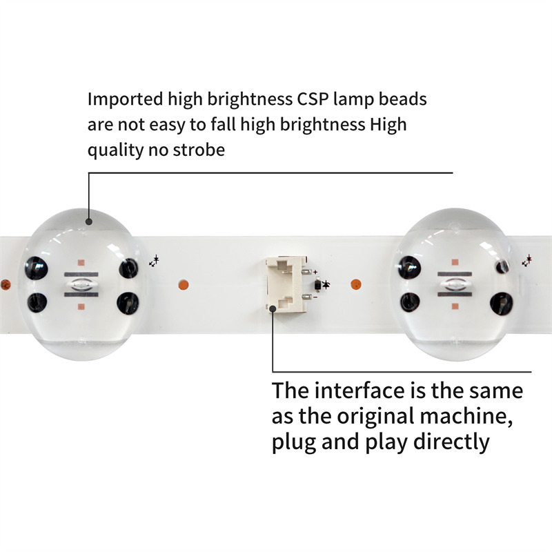 Barra de retroiluminación de televisión SSC y19 Trident 55um73 para LG 55um7510pla 55um7300pwa 4 / set
