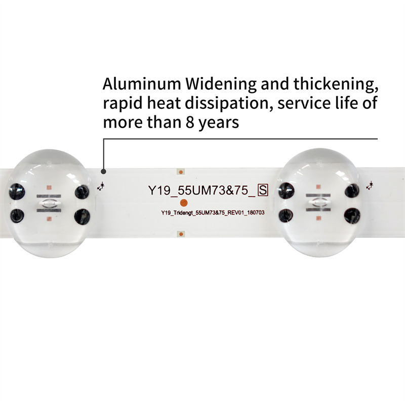 Barra de retroiluminación de televisión SSC y19 Trident 55um73 para LG 55um7510pla 55um7300pwa 4 / set