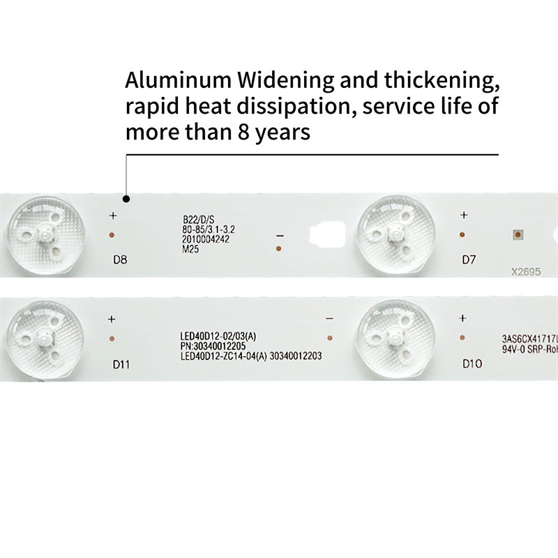 TV Backlight Strip LED40D12-02/03(A) PN:30340012205 LED40D12-ZC14-04(A) 30340012203 for HaierLE40B3000W TCL leader TCL 6LED 3V