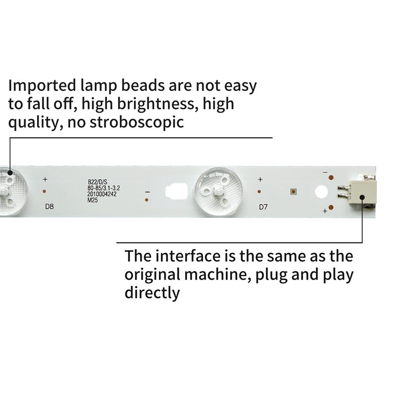 TV Backlight Strip LED40D12-02/03(A) PN:30340012205 LED40D12-ZC14-04(A) 30340012203 for HaierLE40B3000W TCL leader TCL 6LED 3V