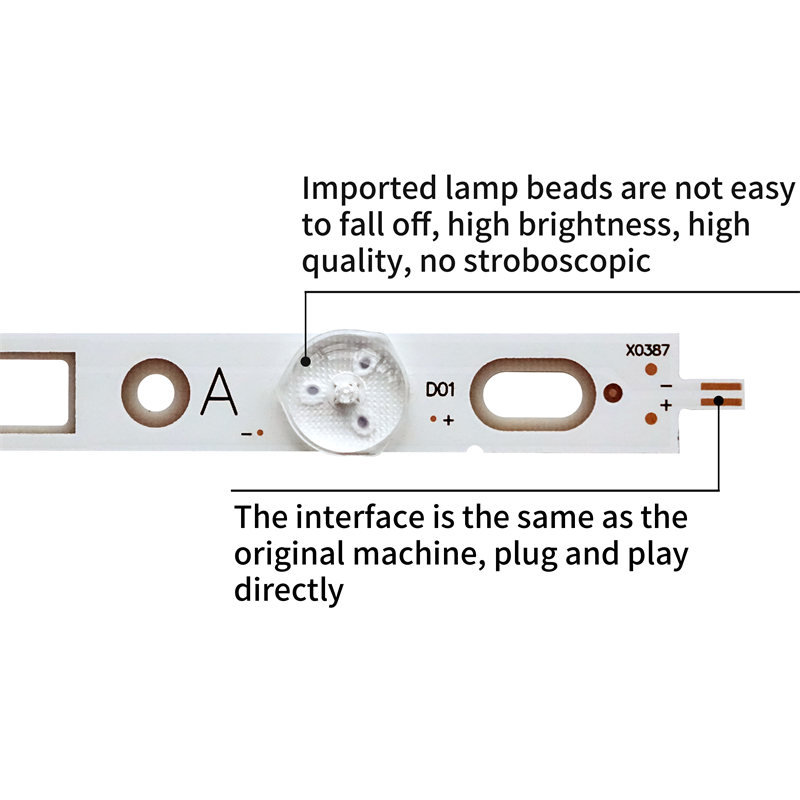 LED TV Backlight Strip 2018_DIRECT_FIJI_32V_A/B_8LEDs_REV1.2_180929 Sony 32inch KDL-32RD303 32R303C 32R305B 3pieces/set