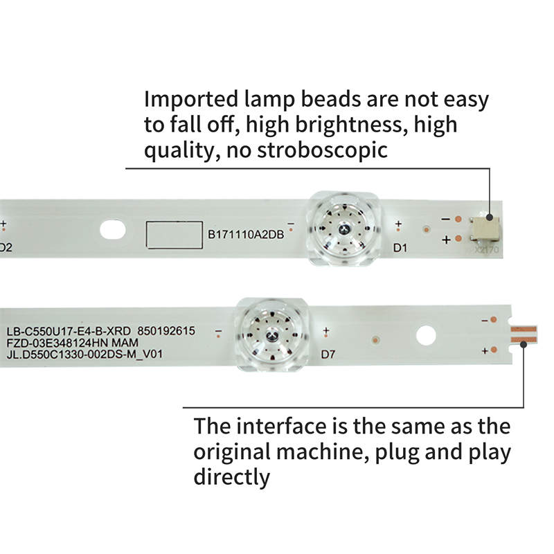 تلفزيون LED مصباح مع ZDCX43D12-ZC14F-02 HL-00430A28-1201S-01 A4 مناسبة للتلفزيون 43 بوصة 12LED 3V 4 / مجموعات