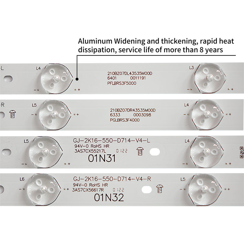 Barra de retroiluminación de televisión GJ - 2k16 - 550 - d714 - V4 - l R de 55 pulgadas para KD - 55x6000d 55pff5701 55pus6501