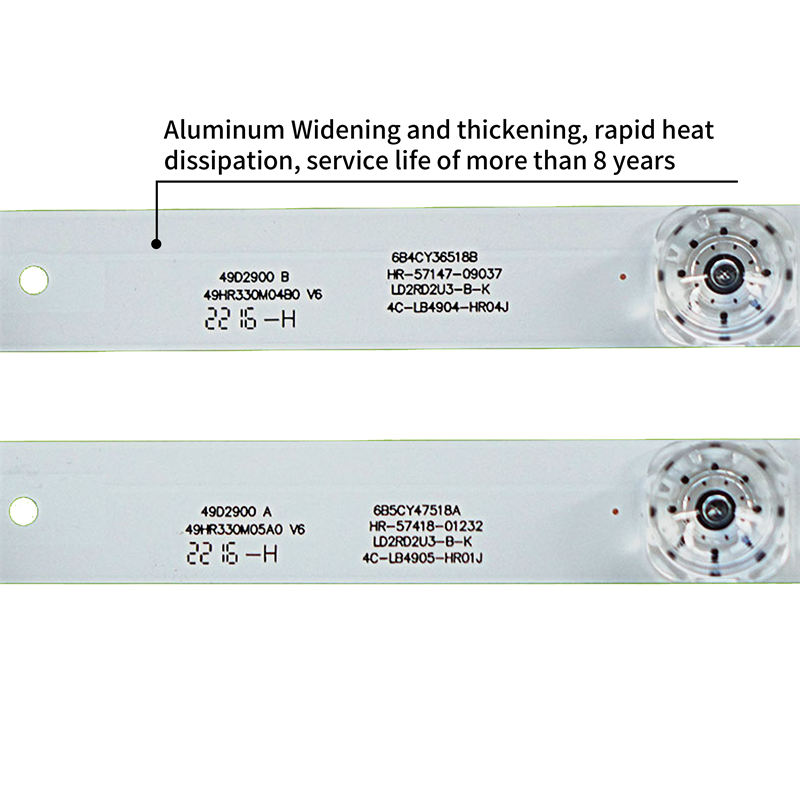 TV Backlight Strip 4C-LB4904-HR04J 4C-LB4905-HR01J49HR330M05A0 49HR330M04B0 V6 for TCL D49A620U/630U/6330U 5+4led 6V 4pairs/set