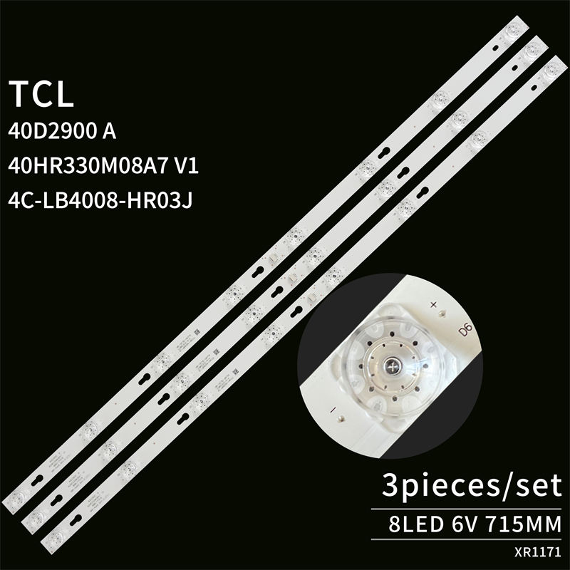 TV LED Backlight Strip 40D2900 A 40HR330M08A7 V1 4C-LB4008-HR03J for TCL Y40G33 LED40S3830 3pcs/set