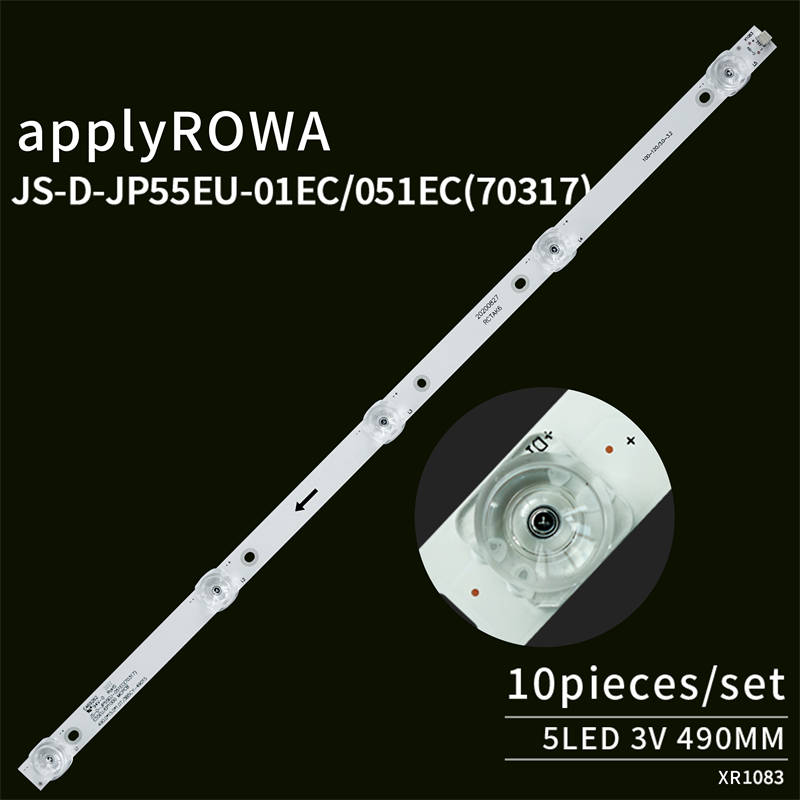 تى سى ال 55 بوصة 10 قطعة / مجموعة 3V 490mm التلفزيون أدى الإضاءة الخلفية js-d-jp55eu-051ec js-d-jp15eu-0