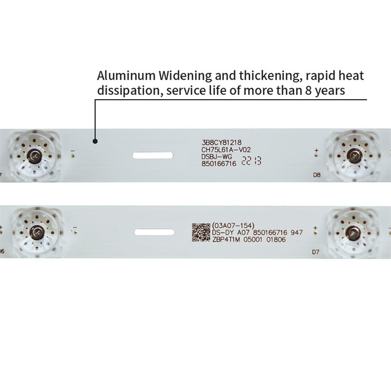 تشانغهونغ 75d3p 75q5n أدى ضوء الشريط ch75l61a-v02 dsbj-wg 850166716 8LED 3V 16 قطعة / مجموعة