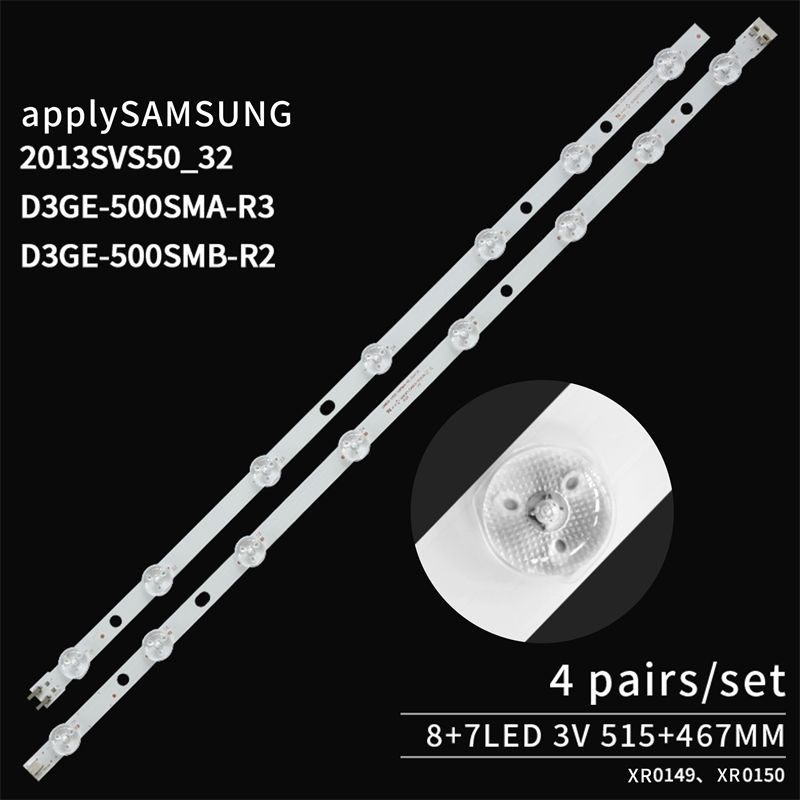 Led TV Backlight Samsung 2013SVS50_32 D3GE-500SMA-R3/SMB-R2 Samsung UN50J6200 4pairs/set TV Backlight Led Strip