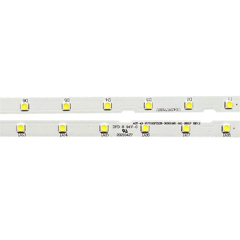 تلفزيون LED الخلفية aot-43-nu7100f2x28-3030cd6t-2d1-28s1p rev.2 سامسونج 43 بوصة 2 قطعة / مجموعة 6V