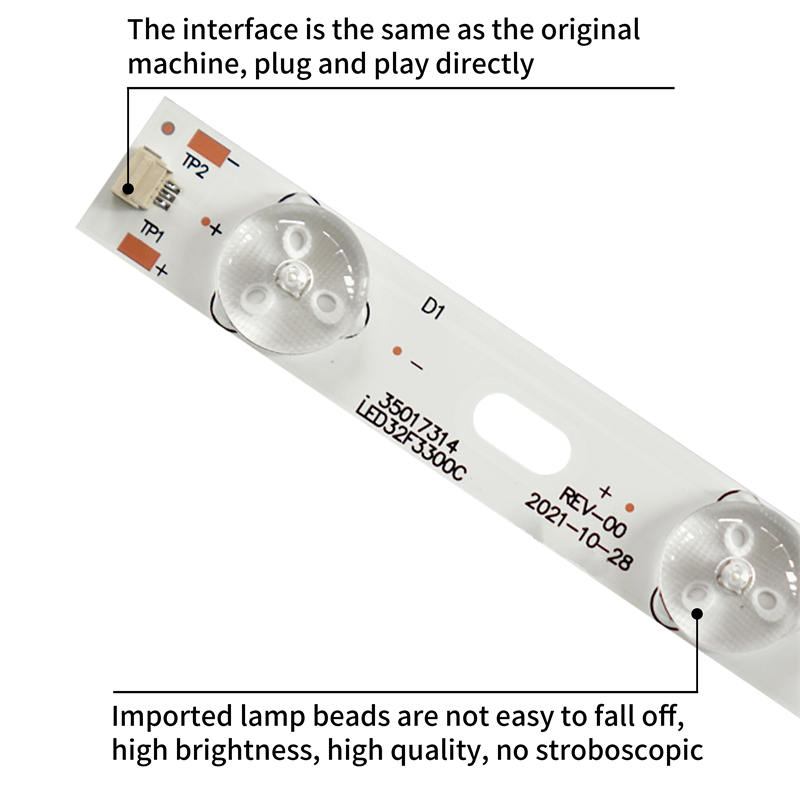 KONKA LED32F3300C 35017828 35016695 TV Led Backlight Strip IC-B-KKL32D019 2pieces/set 12LED 6V