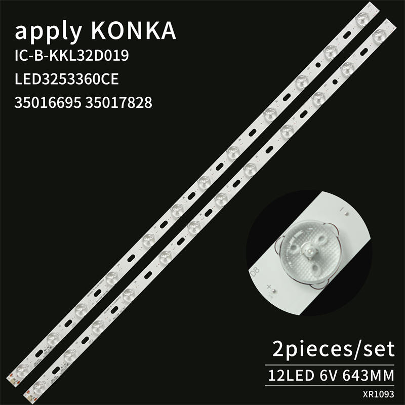 KONKA LED32F3300C 35017828 35016695 TV Led Backlight Strip IC-B-KKL32D019 2pieces/set 12LED 6V