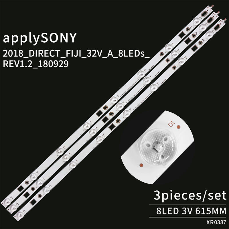 LED TV Backlight Strip 2018_DIRECT_FIJI_32V_A/B_8LEDs_REV1.2_180929 Sony 32inch KDL-32RD303 32R303C 32R305B 3pieces/set