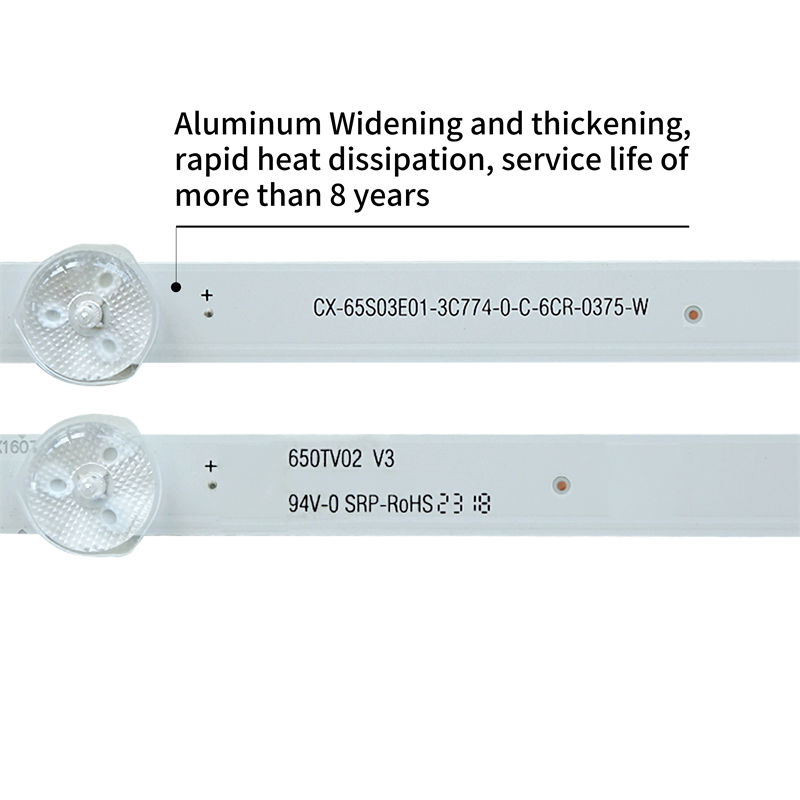 سوني kdl-65w850c 8led 3V التلفزيون الخلفية الشريط cx-65s03e01-3c774-0-c-6cr-0375-w