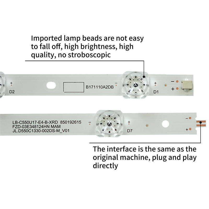 Retroiluminación de la televisión LED CRH - zs55f93012047krev1.1 JL. D550c1330 - 002ds - m.v01 Sanyo 55ce850h5 LED Starlight Light Light 4 pares / j