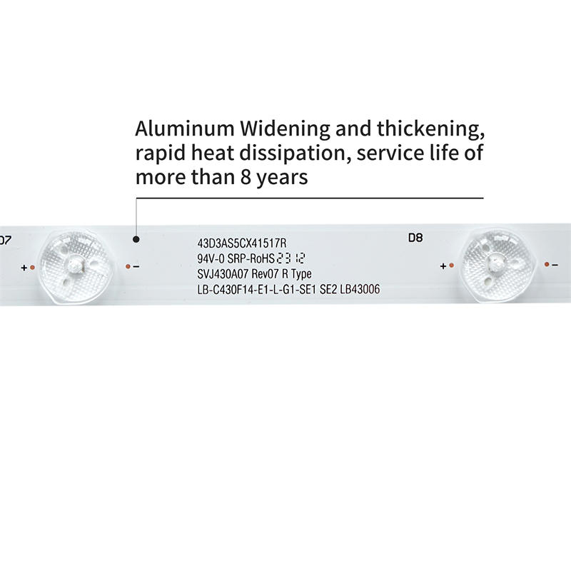 Barra de retroiluminación de televisión svj430a07 rev07 tipo L svj430ao7 rev07 tipo R adecuada para Sanyo 43ce2210m 43ce2210 changhong led43d7200i 1
