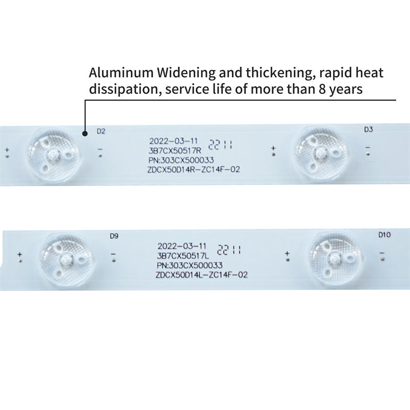 Cinturón de retroiluminación de televisión zdcx50d14l / R - zc14f - 02 adecuado para 50 pulgadas Haier 7 + 7led 3v 5 pares / conjunto de cinturón