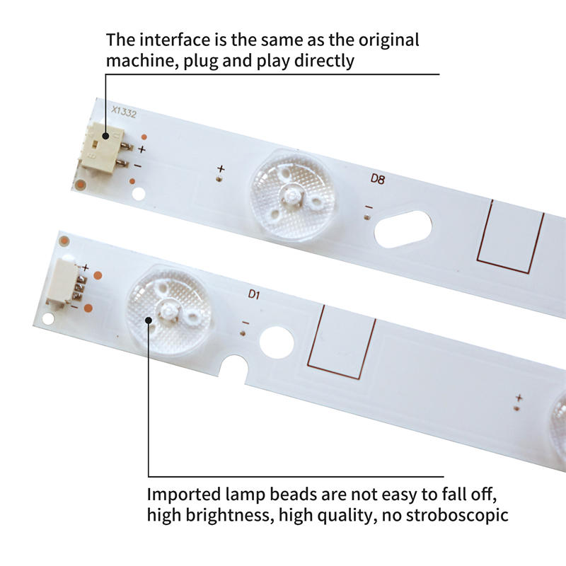 Cinturón de retroiluminación de televisión zdcx50d14l / R - zc14f - 02 adecuado para 50 pulgadas Haier 7 + 7led 3v 5 pares / conjunto de cinturón