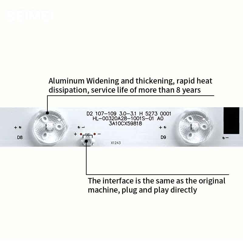 Led Tv Backlight Strips Hl A S A Zdcx D Zc F For Inches Pcs Set