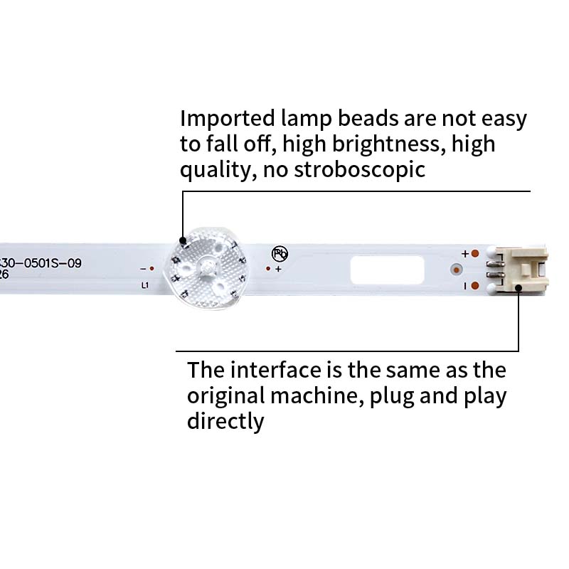 التلفزيون أدى الإضاءة الخلفية AK65 LED65K510 rf-bk650s30-0501s-09 كونكا B65U LED65P7 9 قطعة / مجموعة