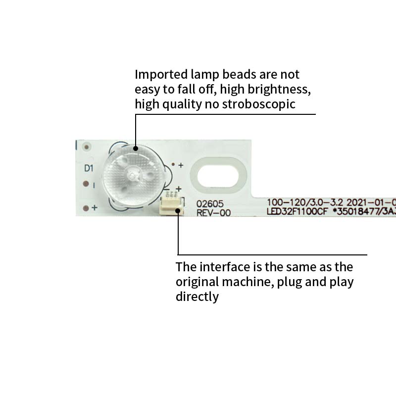 تلفزيون LED32F1100CF 35018477 LED32G100 LED32H35C 2 + 2 قطعة / مجموعة