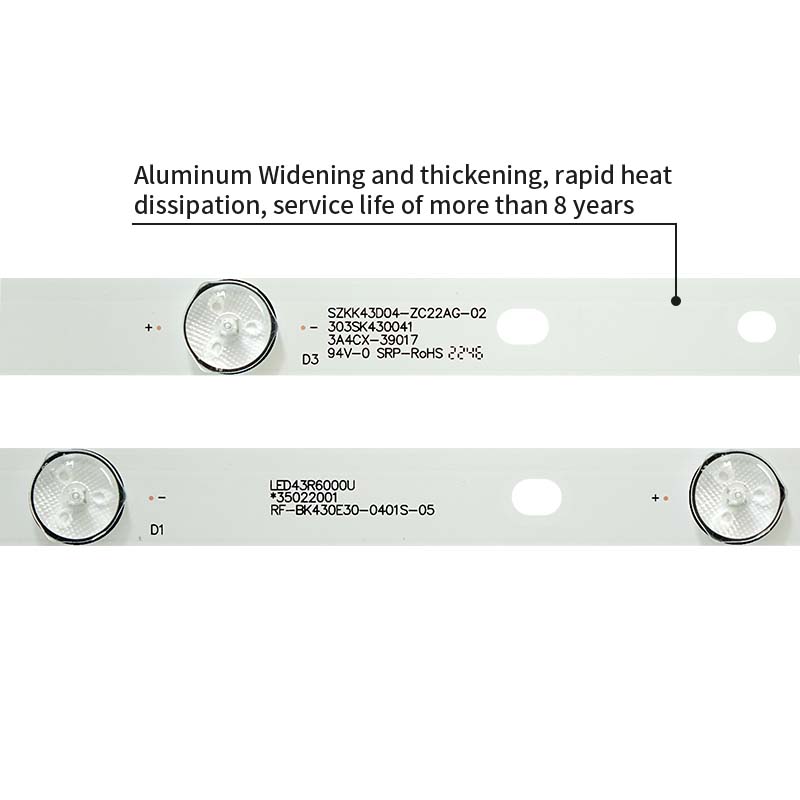 كونكا a43u led43g30ae التلفزيون أدى قطاع الإضاءة الخلفية rf-bk430e30-0401s-05 szkk43d04-zc22ag-02