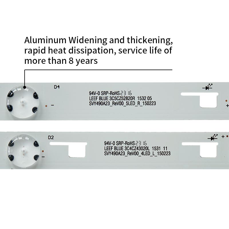 TV LED Arka ışığı & # 160; SVY490A23_ReV00_4LED_L/R_150223 Sony KD- 49XD7005 KD- 49XD7066 LC490EQY 49X8000C