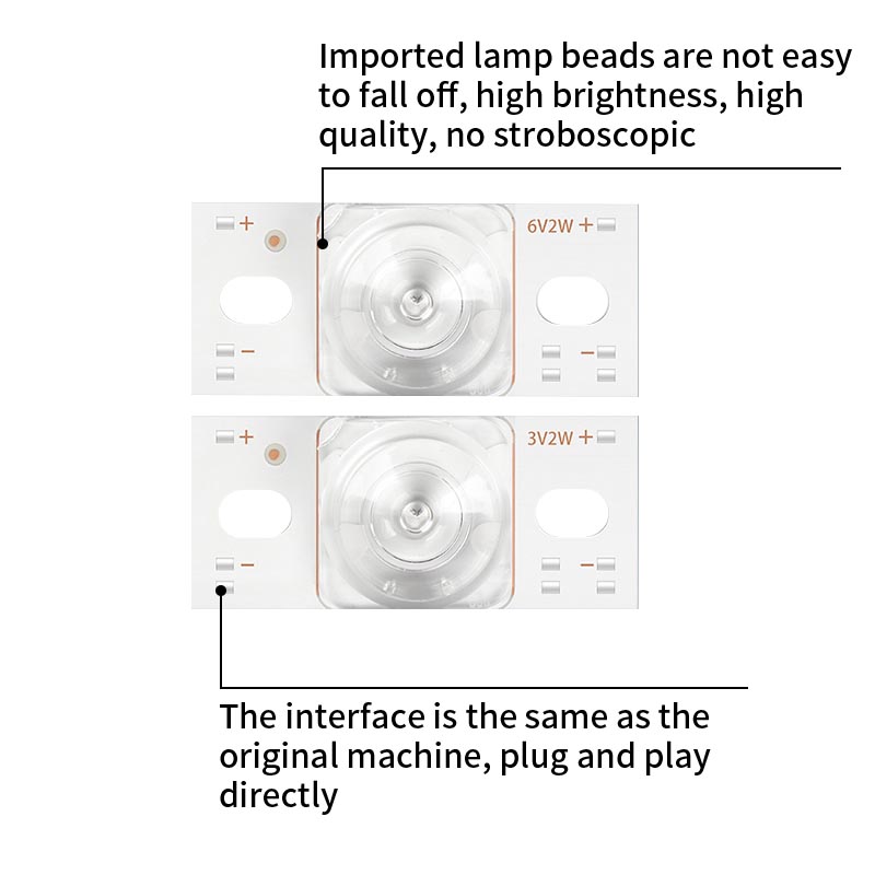 LED TV Backlight Strips Universal Concave Square Mirror 3/6V 40MM for TV Repairment Lamp Beads Assembly