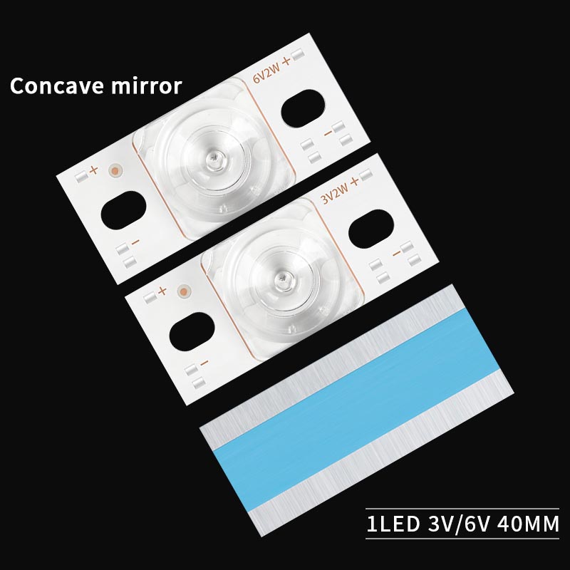 LED TV Backlight Strips Universal Concave Square Mirror 3/6V 40MM for TV Repairment Lamp Beads Assembly