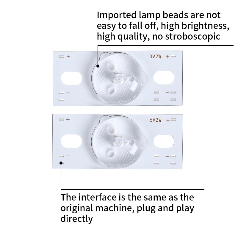 LED TV Backlight Strips Universal Convex Round Mirror 3/6V 40MM for TV Repairment Lamp Beads Assembly