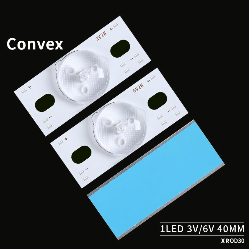 LED TV Backlight Strips Universal Convex Round Mirror 3/6V 40MM for TV Repairment Lamp Beads Assembly