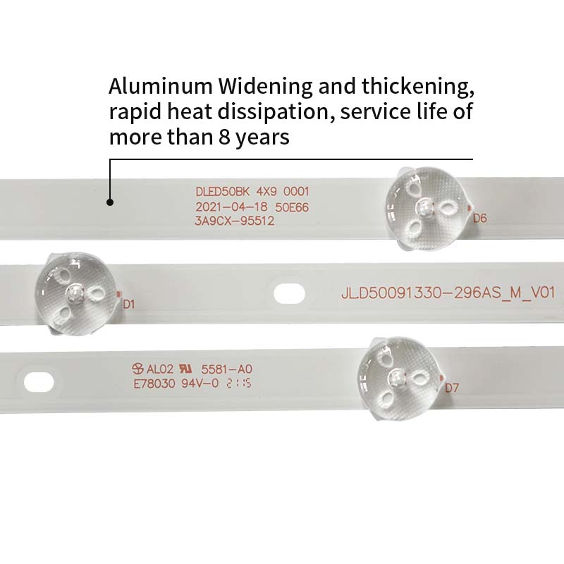 Retroiluminación LED de televisión dled50bk 4x9 0001 JL. D50091330 - 296as - M - V01 para pptv ptv - 50vu4 50c4