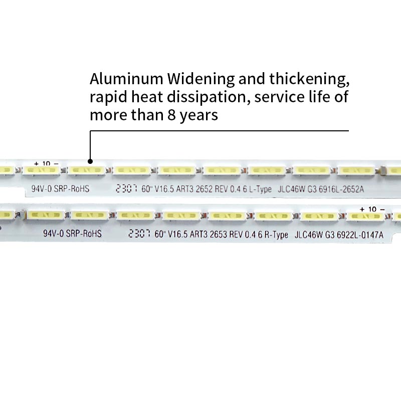 LED TV Backlight Strips 60 V16.5 ART3 2652 REV 0.4 6 L-Type JLC46W G3 6916L-2652A for 60UF7702-CC