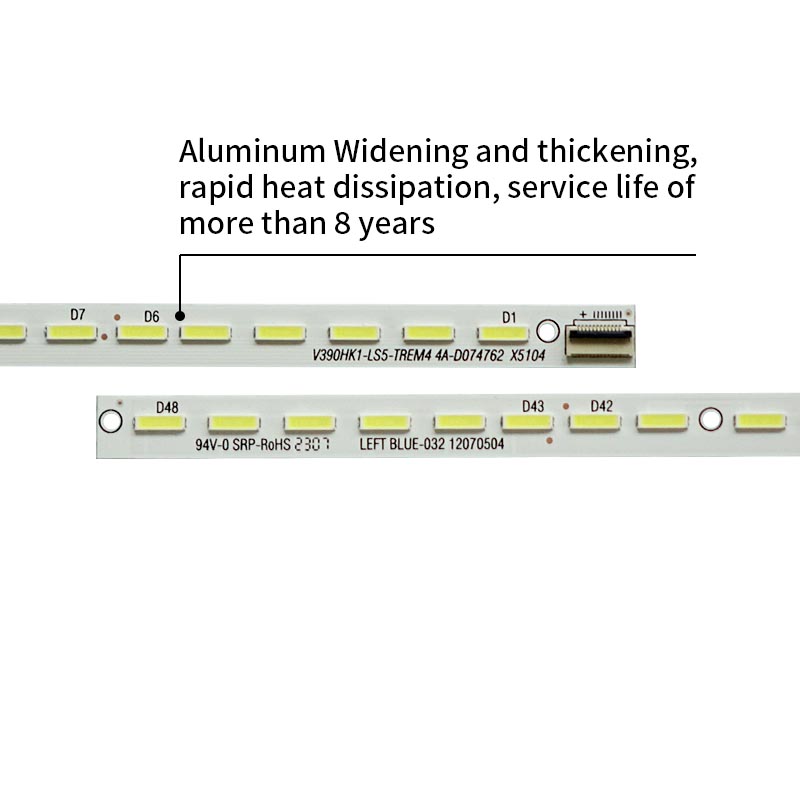 LED TV Backlight Strips V390HK1-LS5-TREM4 4A-D074762 E117098 for LE39A720 LED39K300J LE39A700K