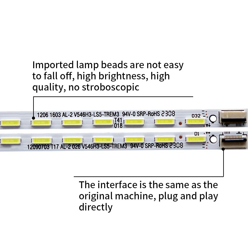 LED TV Backlight Strips V546H3-LS5-TREM3 V546H3-LS5-TREM V546HK3-LS5 for LED55X5000DE