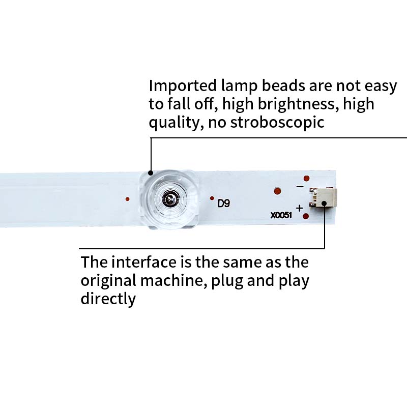 LED TV Backlight Strips JL.D50091330-002FS-M LB-C500U17-E2-A-JF for 50Z7G 50D2P 50F9 50D3P 50DP600 50F6000