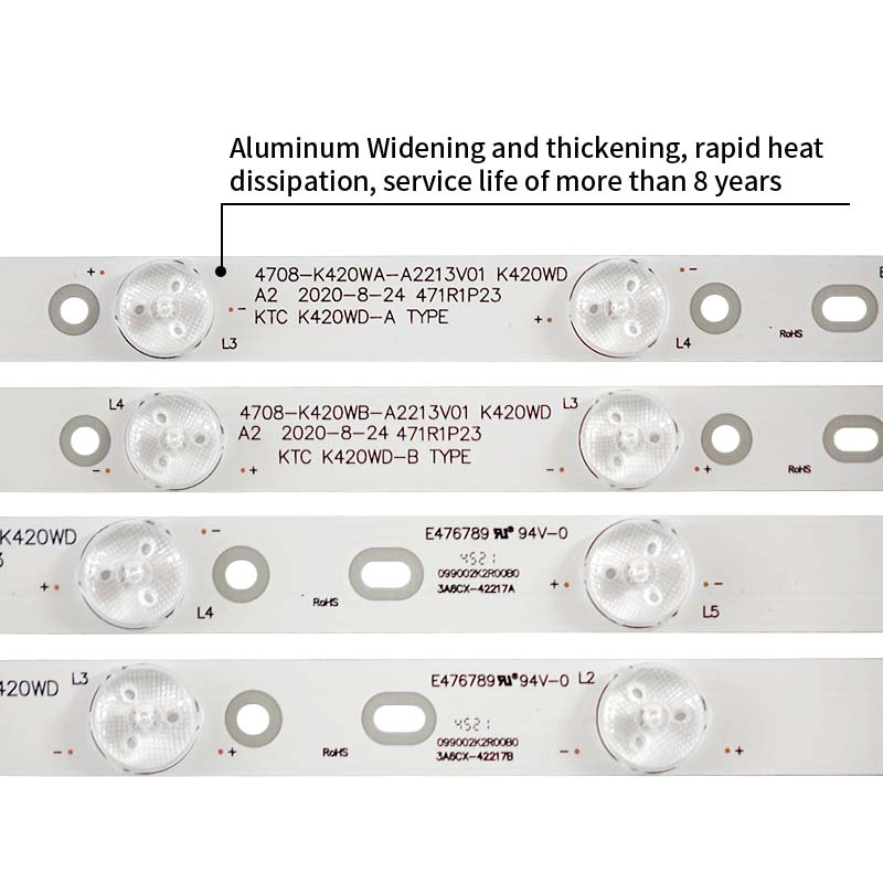 LED TV Backlight Strips 4708-K420WA-A2213V01 K420WD A-TYPE for 42PFL1335/T3 42PFL5040/T3 42HFL2335/T3