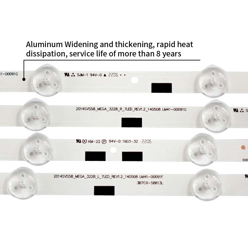 LED TV Backlight Strips 2014SVS58_MEGA_3228_R_7LED LM41-00091G DMGE-580SMB-R3 for UA58H5288AJ UA58J50SWAJXXZ