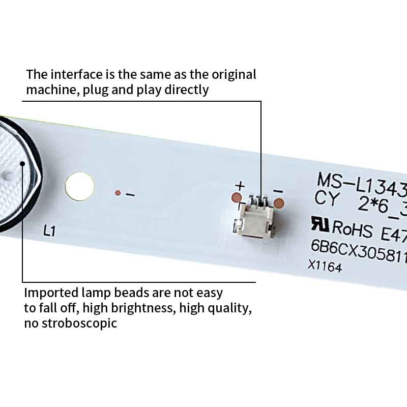 LED TV Backlight Strips MS-L1343 V1 MS-L2202 CY JL.D32061330-081AS-M for M32H