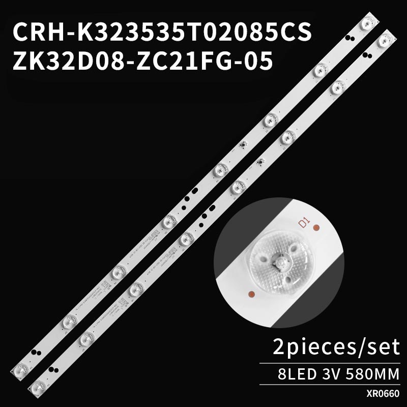 LED TV Backlight strips ZK32D08-ZC21FG-05 2021-08-31 8S1P B91701 CRH-K323535T02085CS-Rev1.7 ltk for 32C5