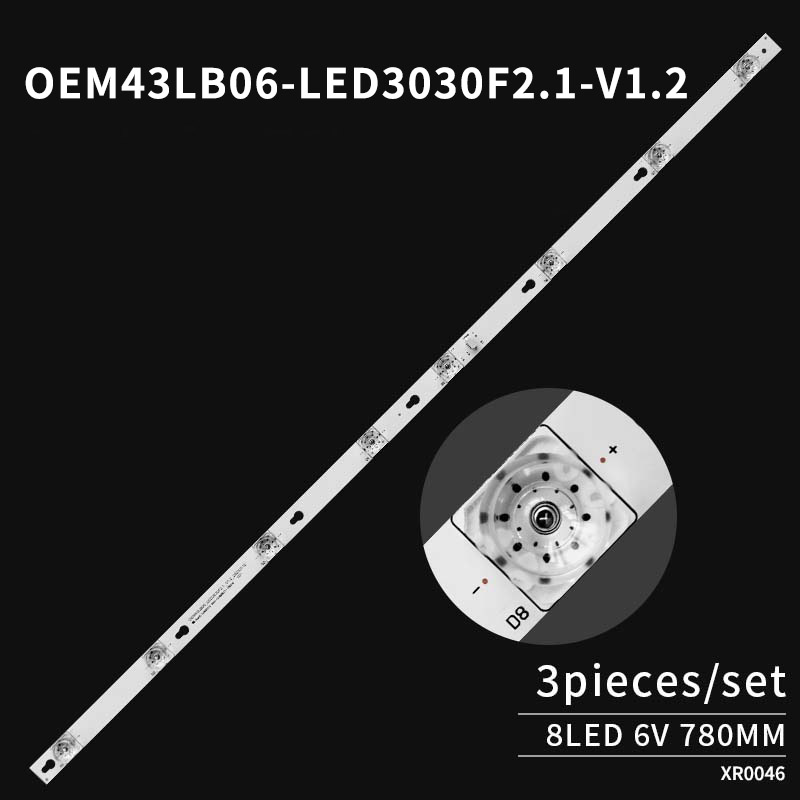 LED TV Backlight Strips 4C-LB4308-ZM02J 43HR330M08A2 OEM43LB06_LED3030F2.1 for D43A810 43S4900