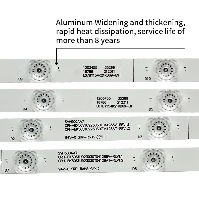 LED TV Backlight Strips CRH-BK50S1U923030T04128AT-REV1.2 SVH500AA7 for 50R6E