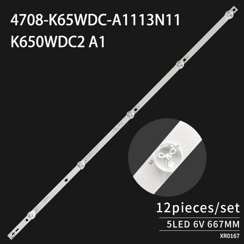 LED TV Backlight Strips 4708-K65WDC-A1113N11 K650WDC2 A1 for 65PUF6263/T3