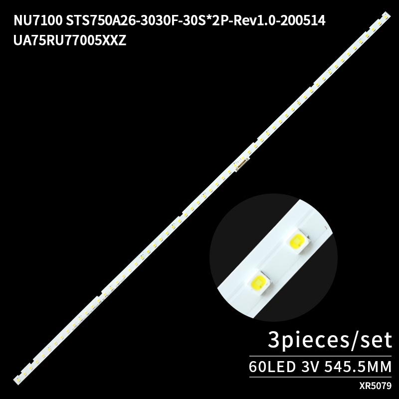 LED TV Backlight Strips STS750A26-3030F-30S*2P-Rev1.0-200514 BN96-46078A for UN75NU7100